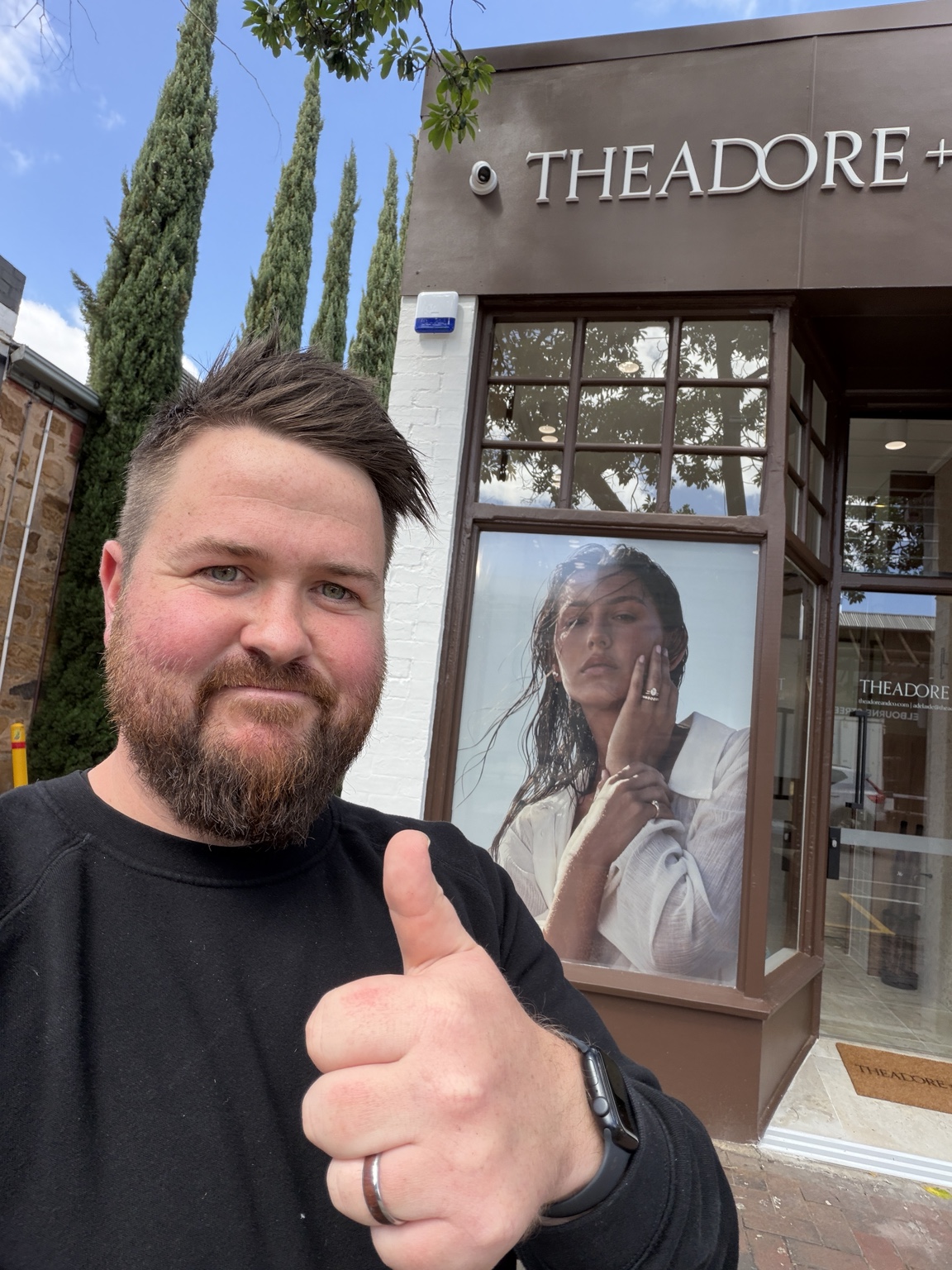 SASA founder Tim Markham outside a completed signage job
