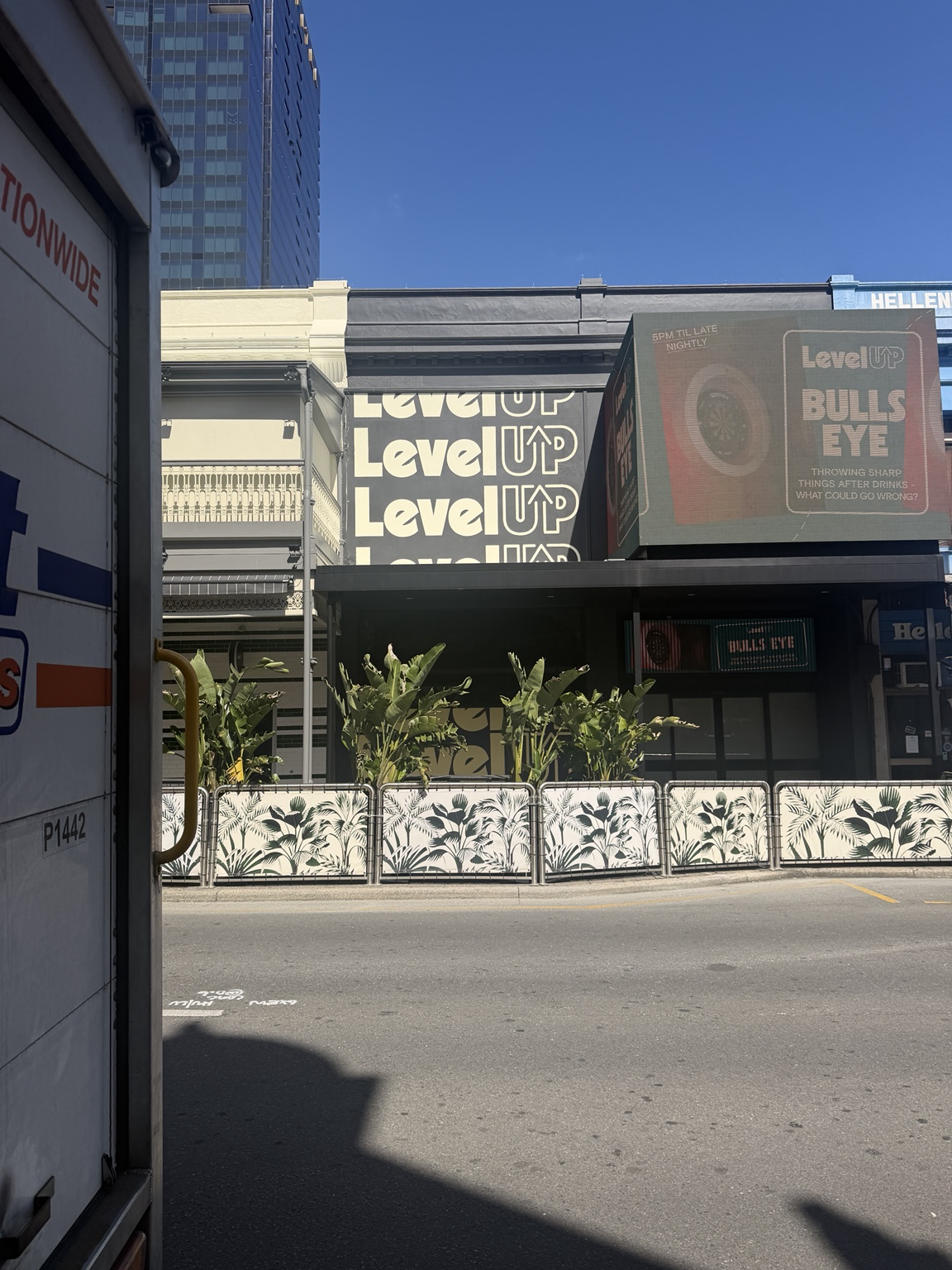 Large shopfront signage and window graphics